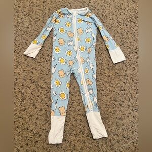 Little Sleepies 6-12 Months Blue Breakfast Buddies Zippy